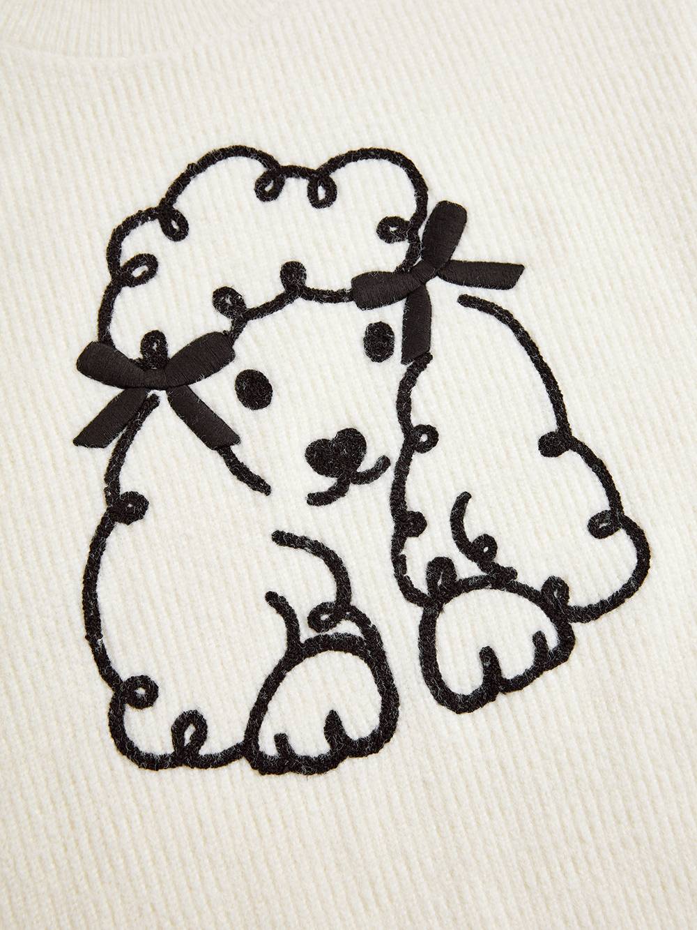 Fluffy Dog Graphic Sweater