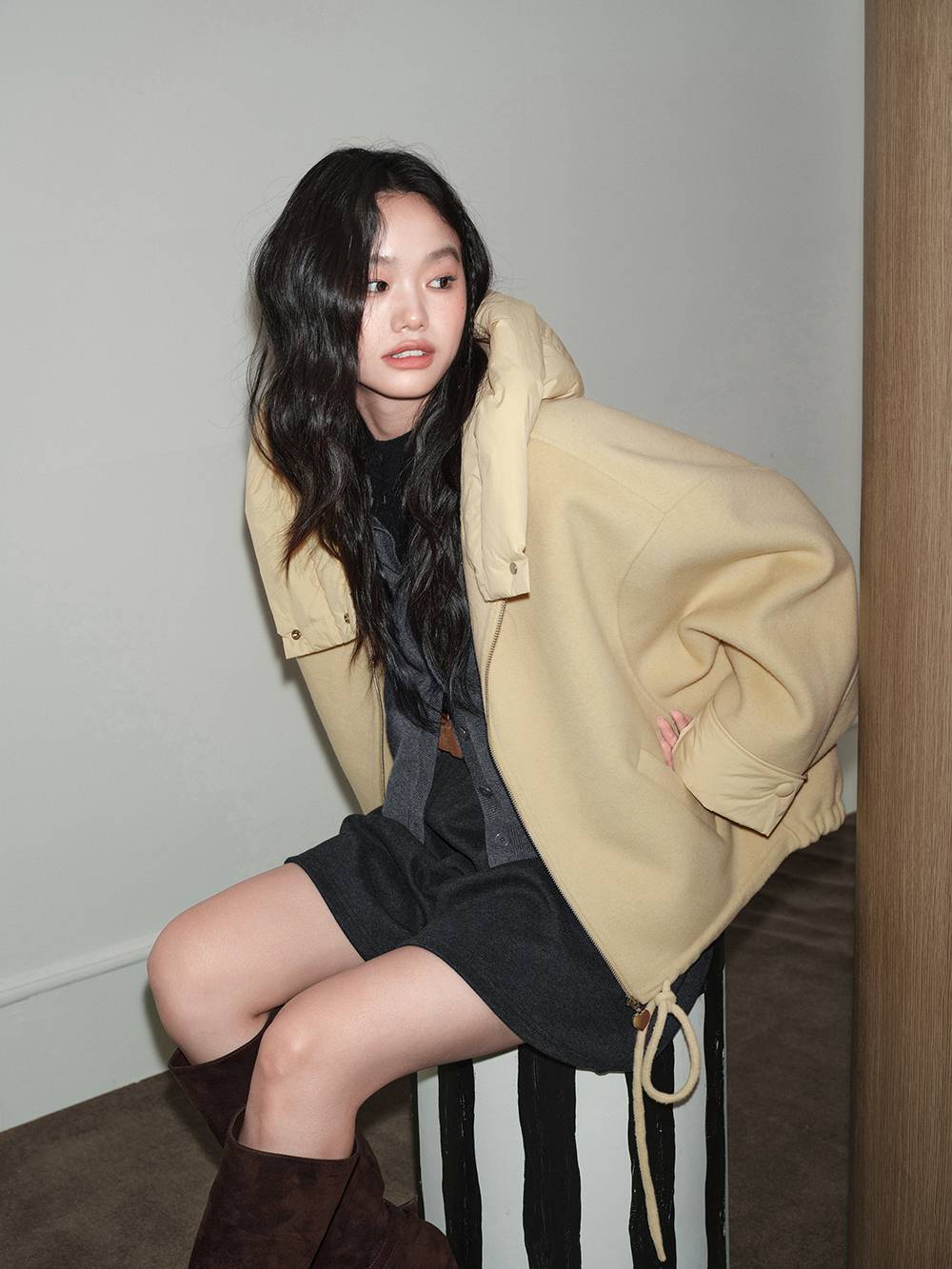 Hooded Yellow Coat
