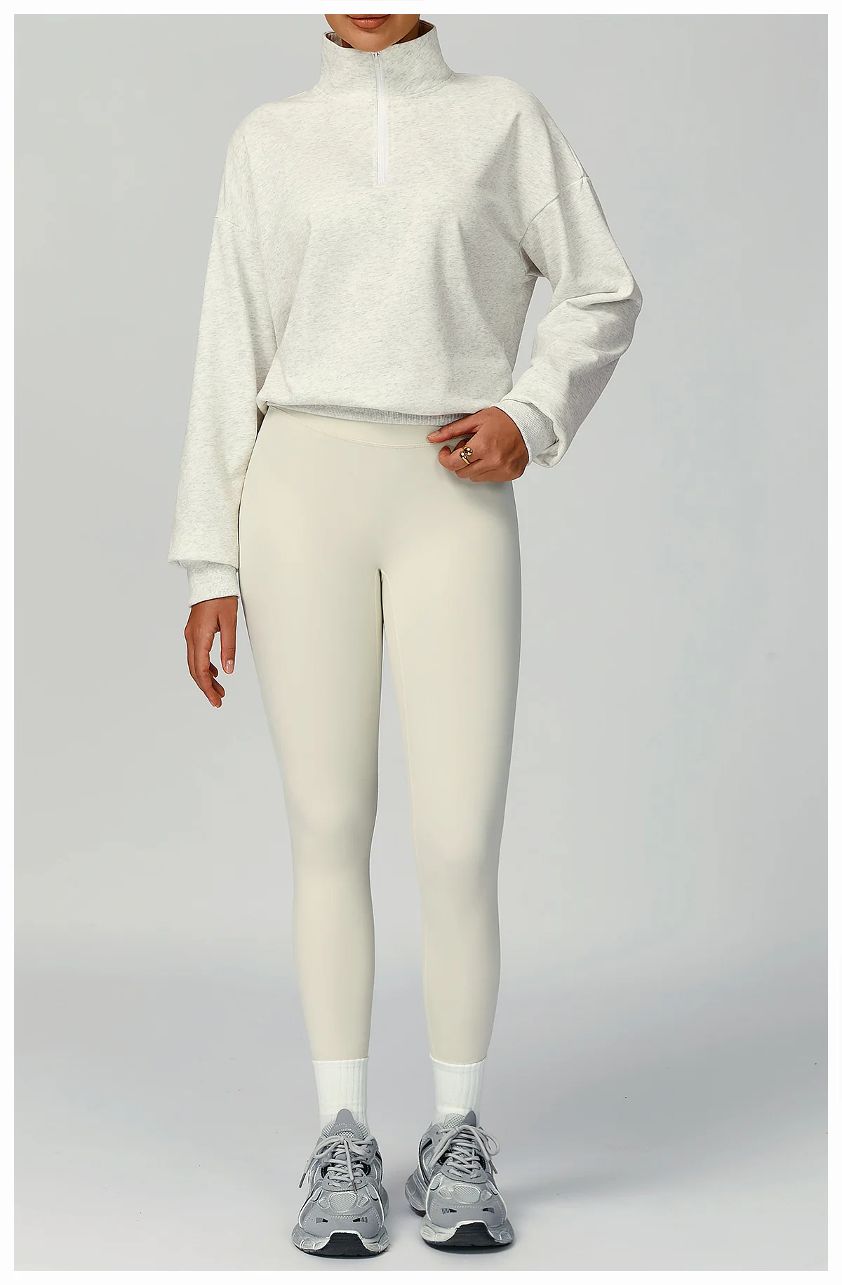 Women's Fall Winter Half Zip Up Sweatshirt