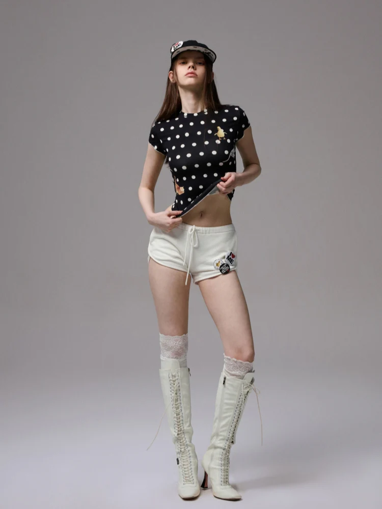Cats & Dogs Love Polka Dot Print T-Shirt