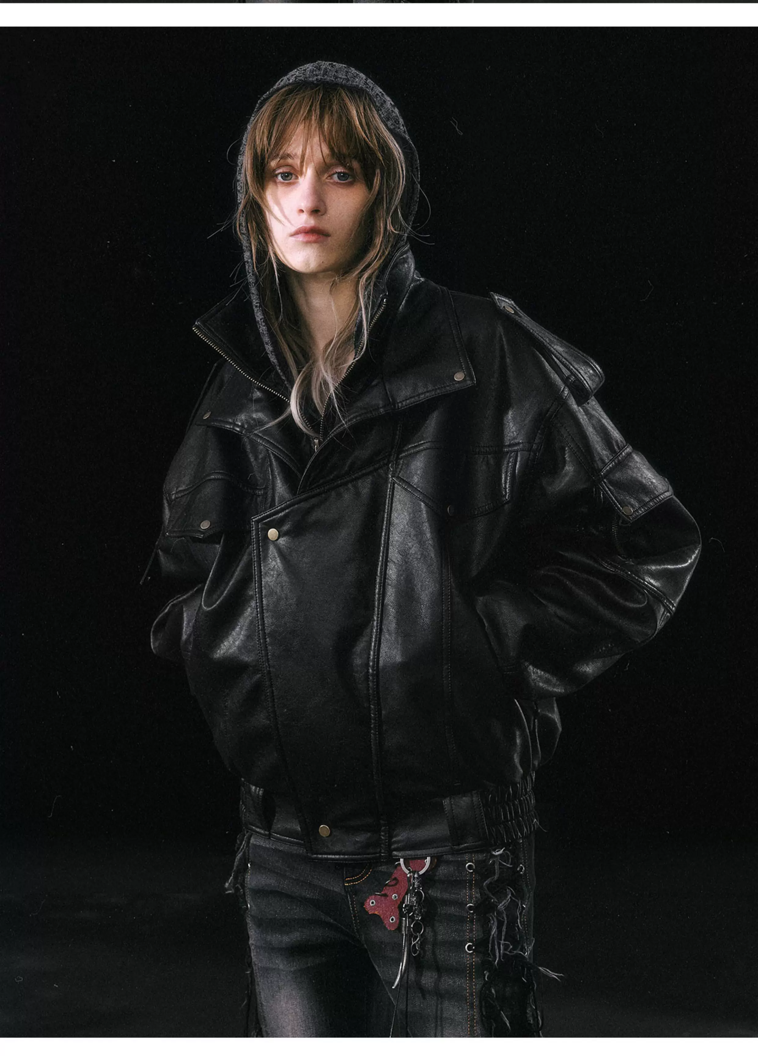 Detachable Fur Collar Flight Jacket