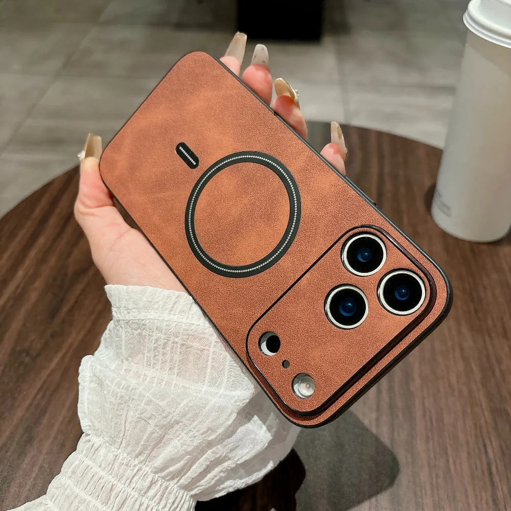 Apple iPhone - Luxury Leather MagSafe Case with Durable Inner Frame