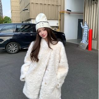 Plain Faux Fur Coat