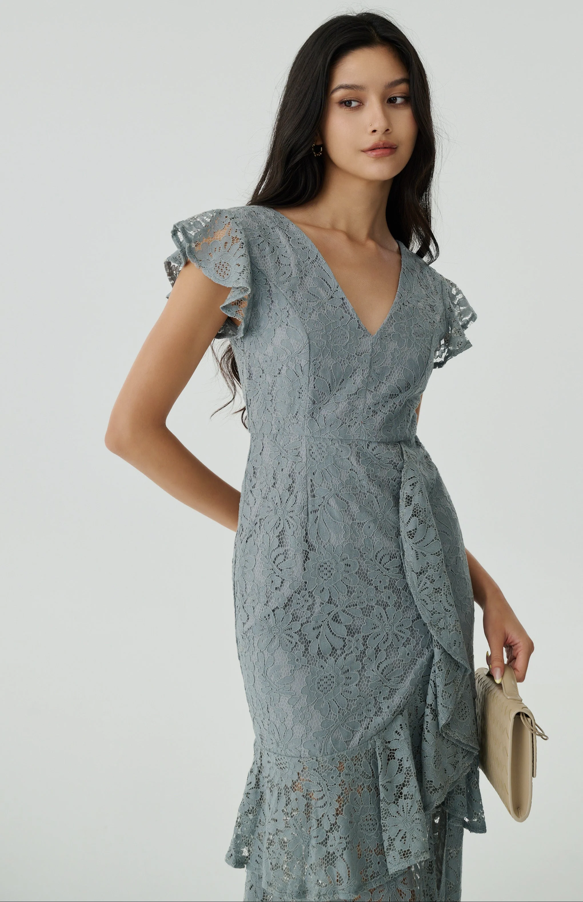 A love letter lace dress in blue