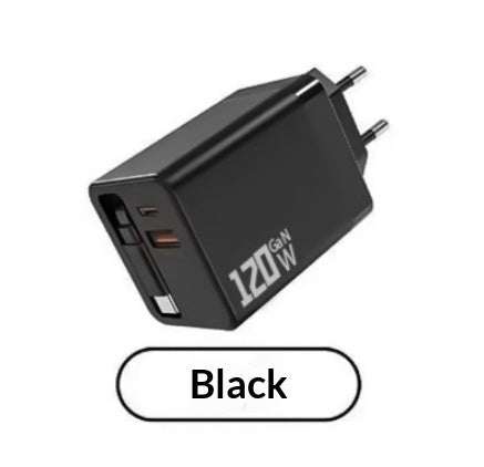 120W GaN Fast Charger With A Built-in Retractable Cable