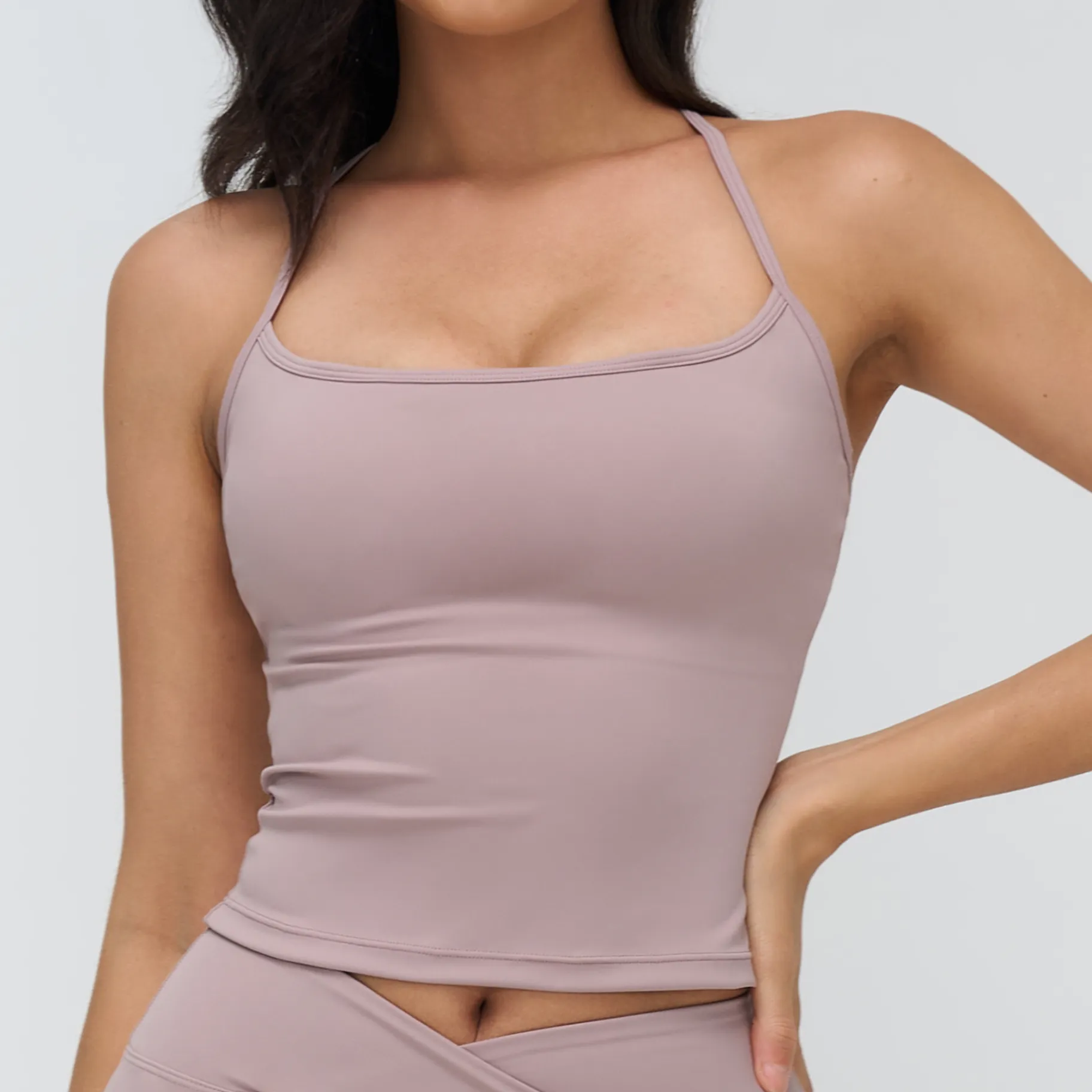 Halter Neck Yoga Tank Top with Racerback