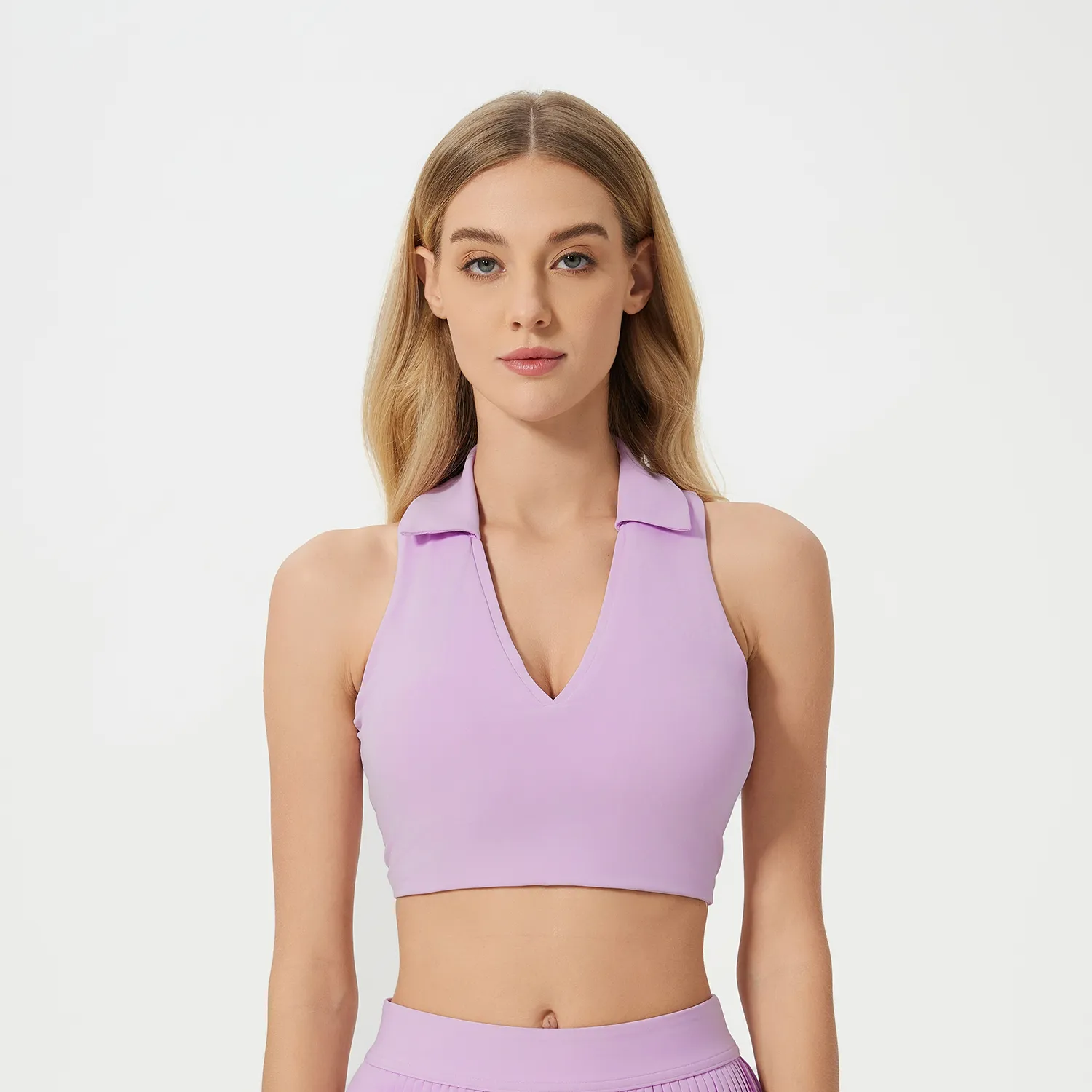 Polo V Neck Active Tank Top DQ25009