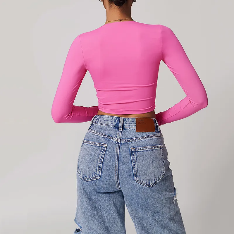Long Sleeve Yoga Crop Top