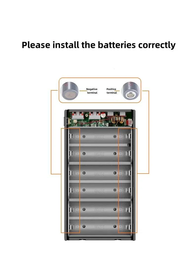 Pro-Build 100W PD Laptop Power Bank DIY Kit | 6x 21700 Capacity