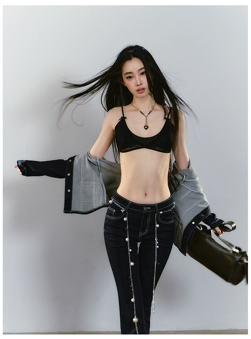 Double-Layer Structure Lace-Spliced Bra