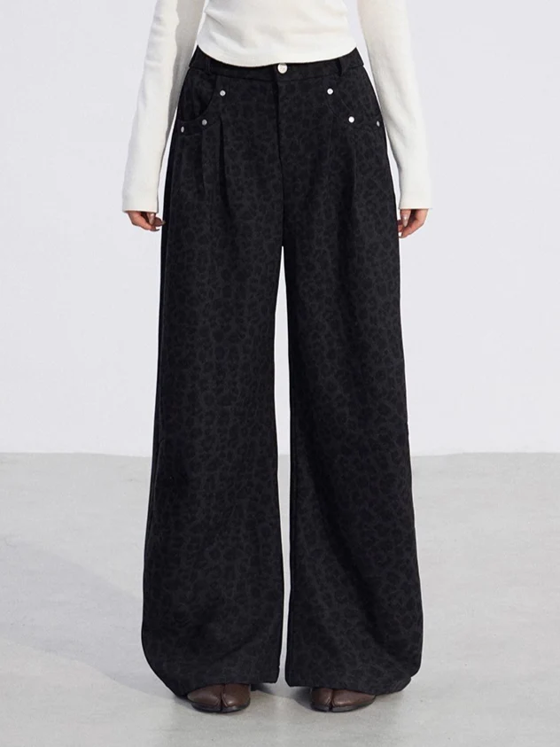 Wool-Blend Wide-Leg Trousers