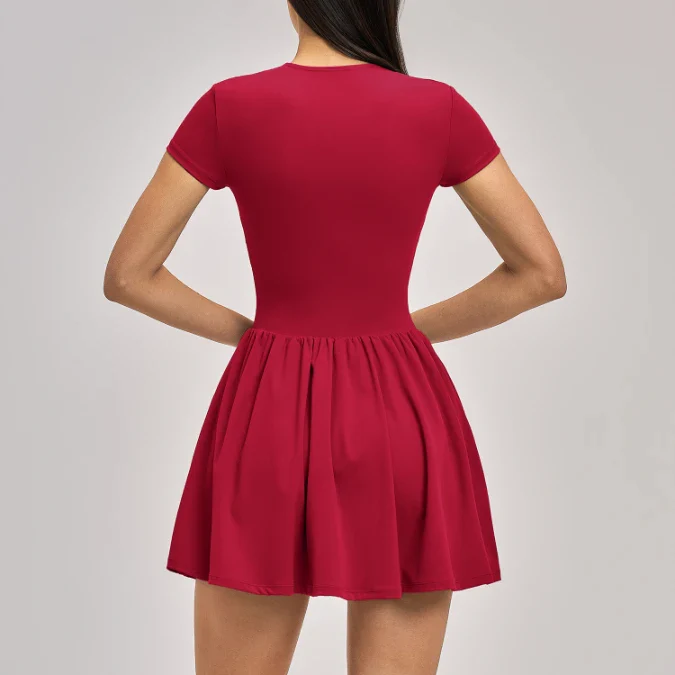 Women's Naked-Feel Zipper Tennis Skirt ZC9576