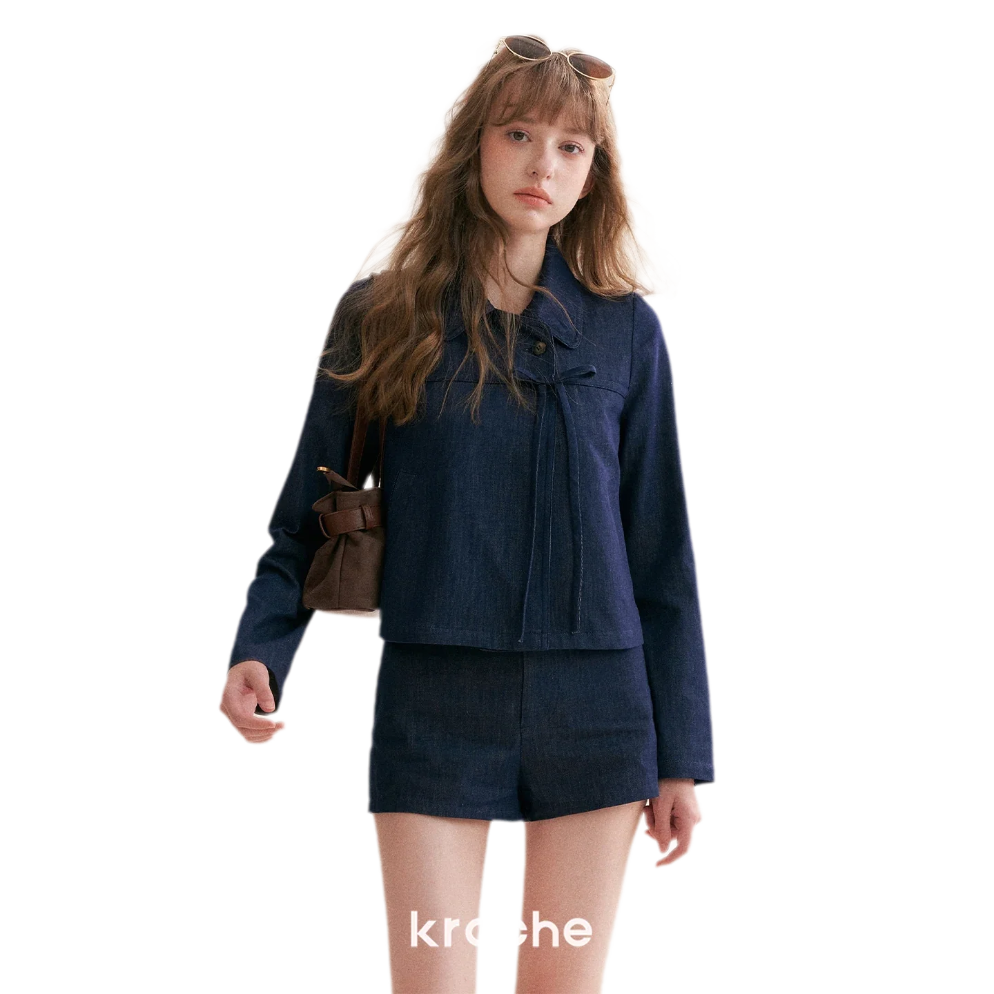 Lyocell Cotton Bow Denim Set
