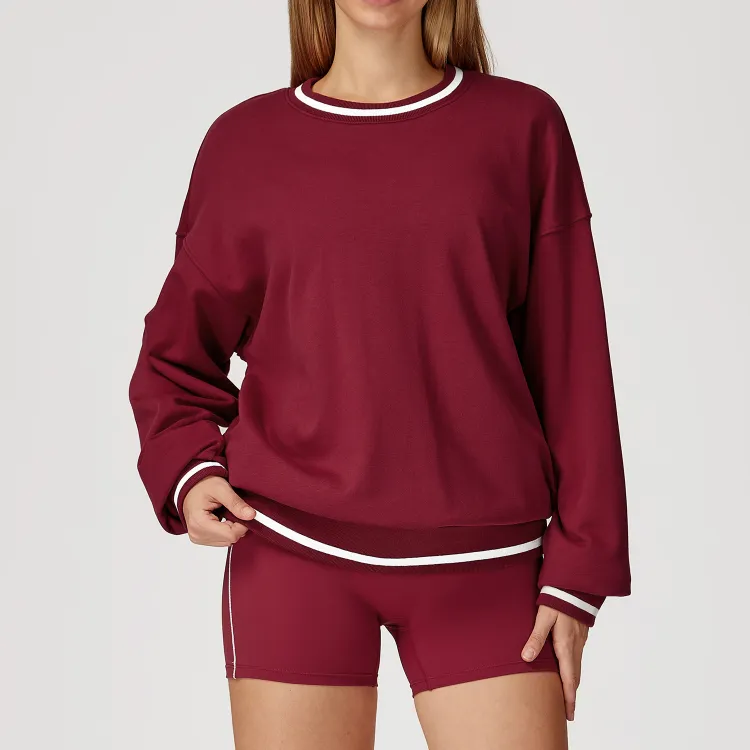 Autumn Contrast Color Leisure Windproof Sweatshirt