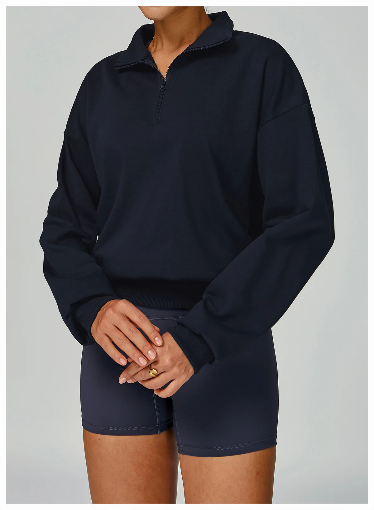 Women's Fall Winter Half Zip Up Sweatshirt