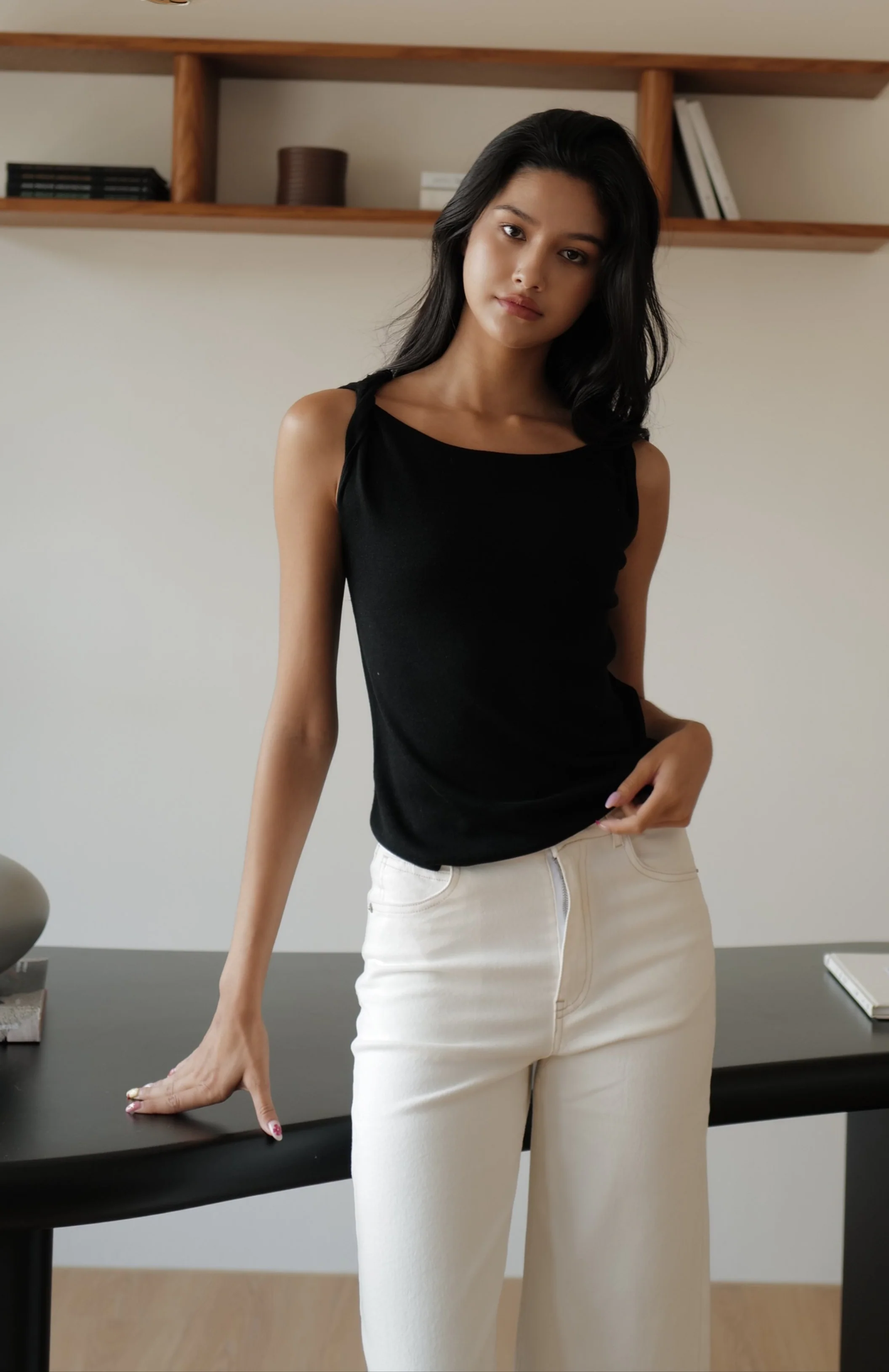 Midnight whisper knit top