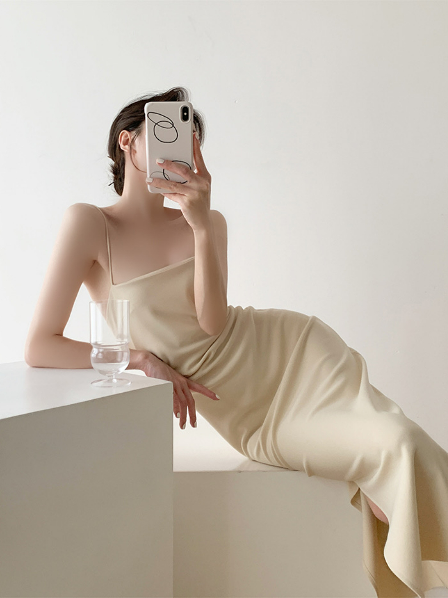 Xona Side Ruched Cami Dress