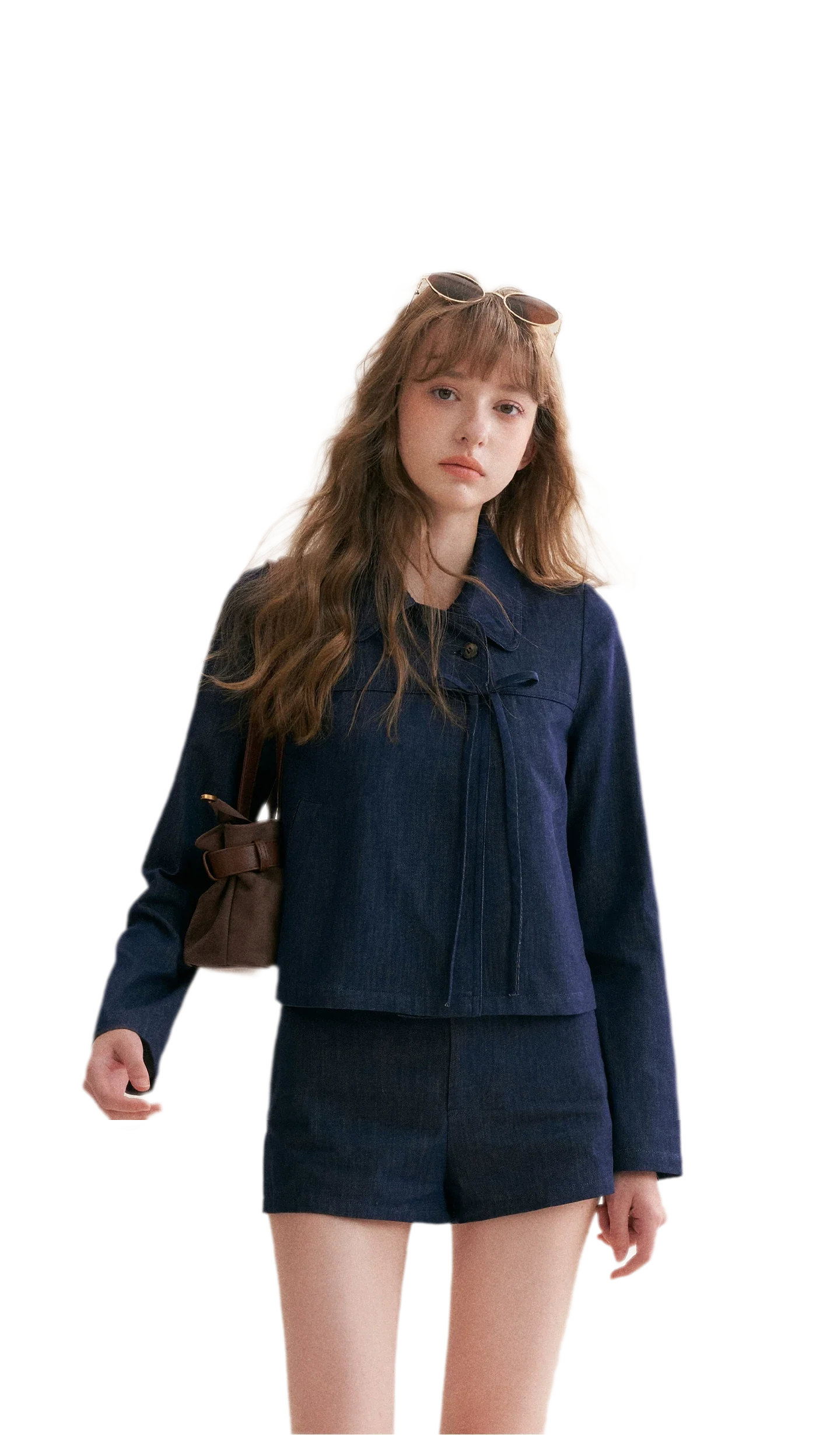 Lyocell Cotton Bow Denim Set
