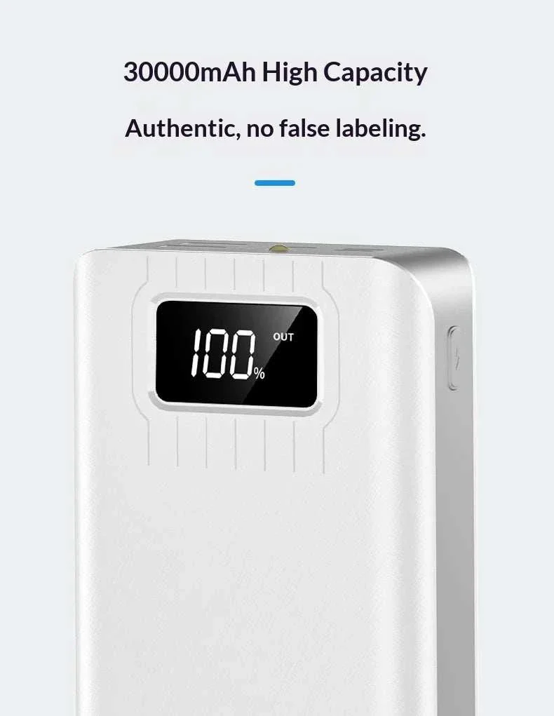 30000mAh Ultra-High Capacity Fast Charge Power Bank
