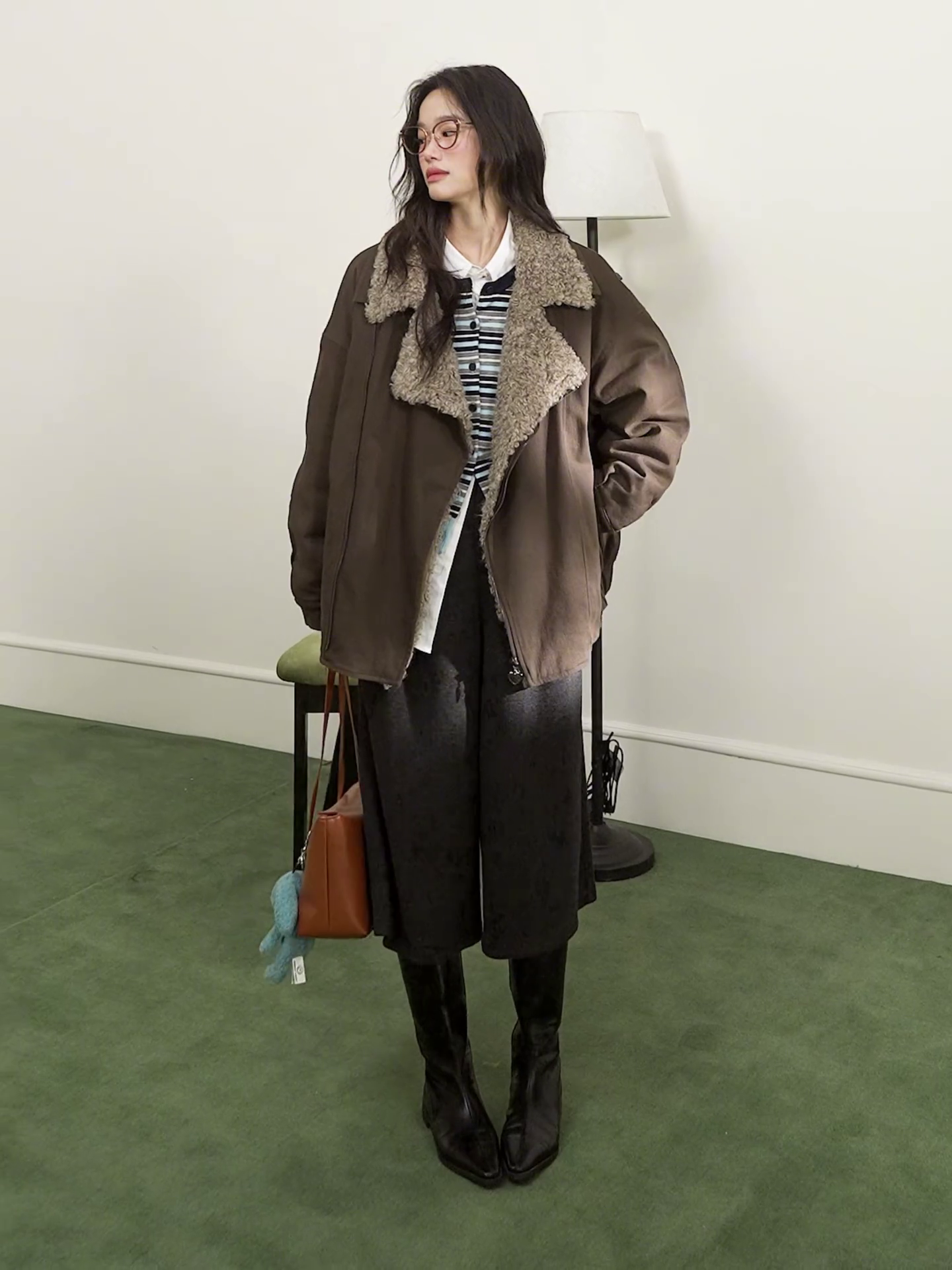 Faux Fur Collar Jacket