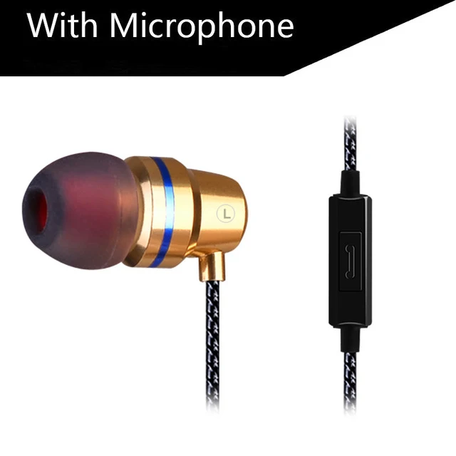 In-Ear Headphones For Xiaomi Earphone For Phone Stereo Bass Headset Metal Wired Earphone HiFi Headphones Mic for Samsung