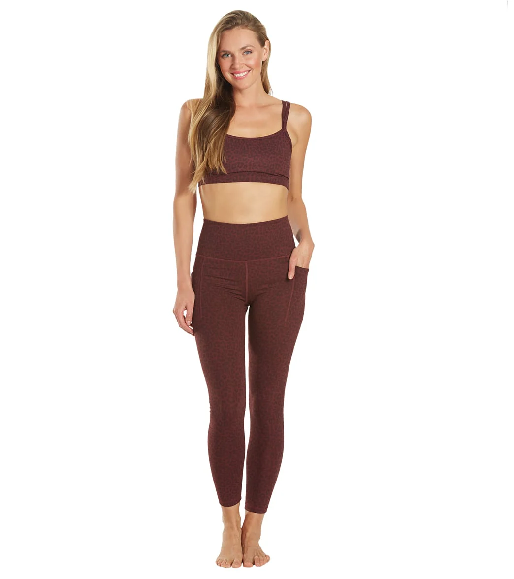 Everyday Yoga Uphold Cheetah High Waisted 7/8 Leggings With Pockets 25