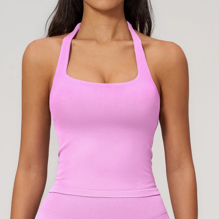 Seamless New Halter-Neck Yoga Tank Top ZC7790