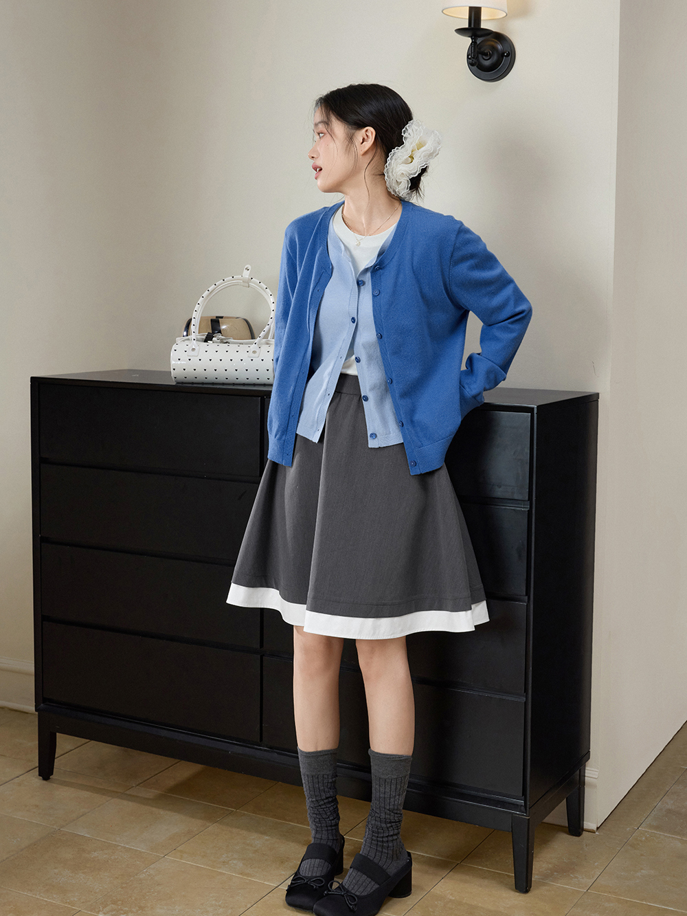 Fake Two-piece Cardigan