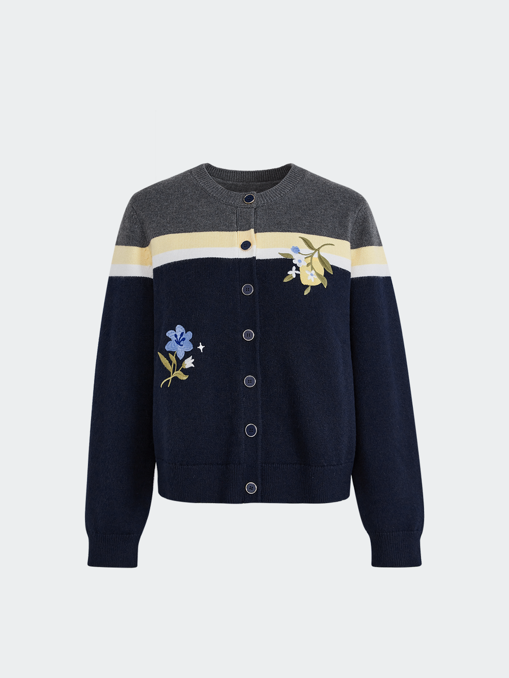 Embroidered Cardigan Sweater