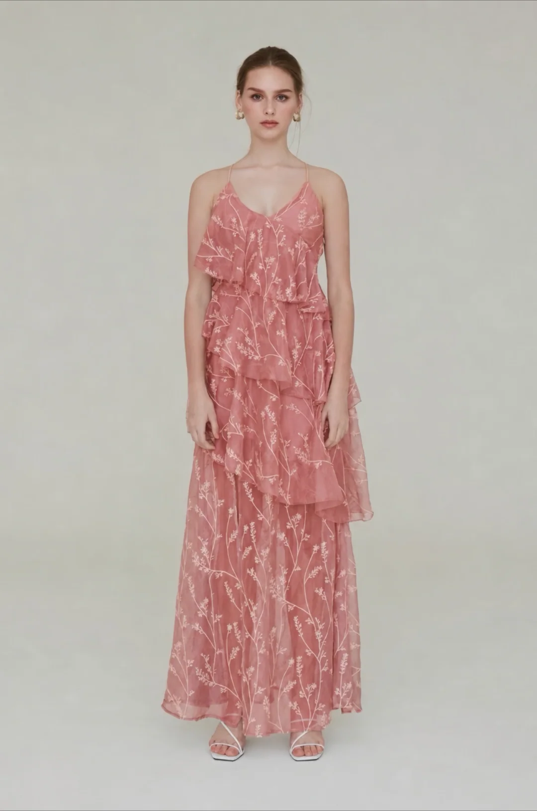 Versailles embroidery maxi dress