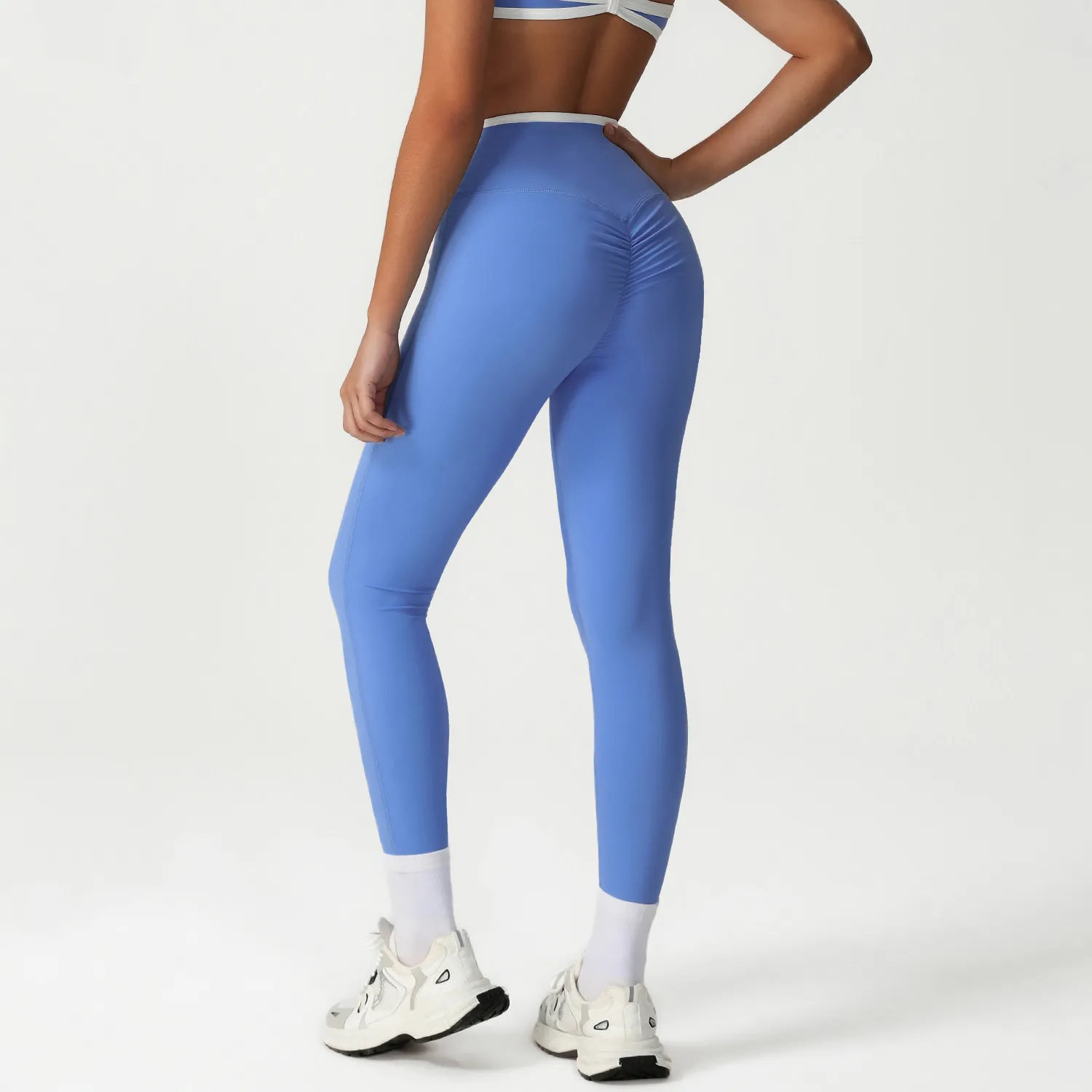 Nude Tight Cross High Waist Yoga Pants