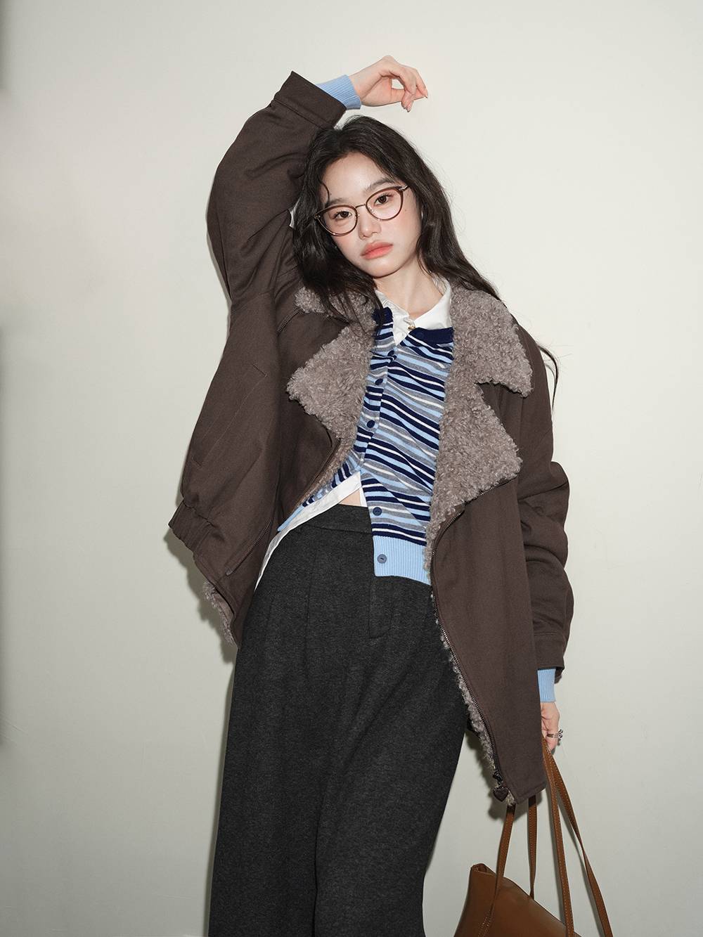 Faux Fur Collar Jacket