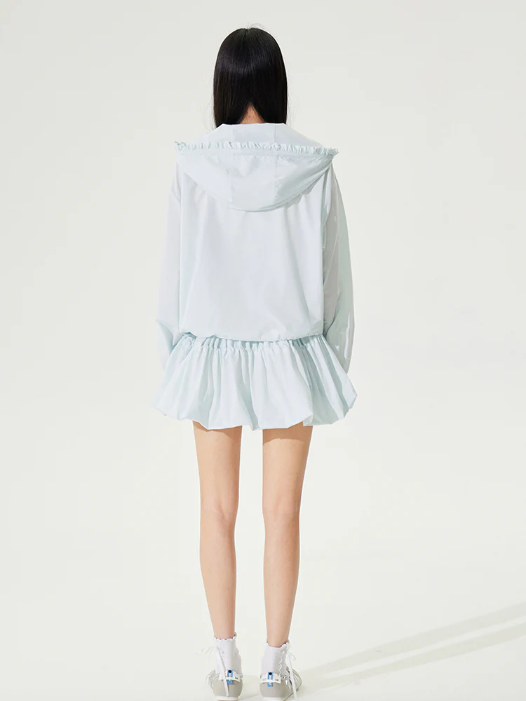 Hooded Lace - Lined Sunscreen Top Set