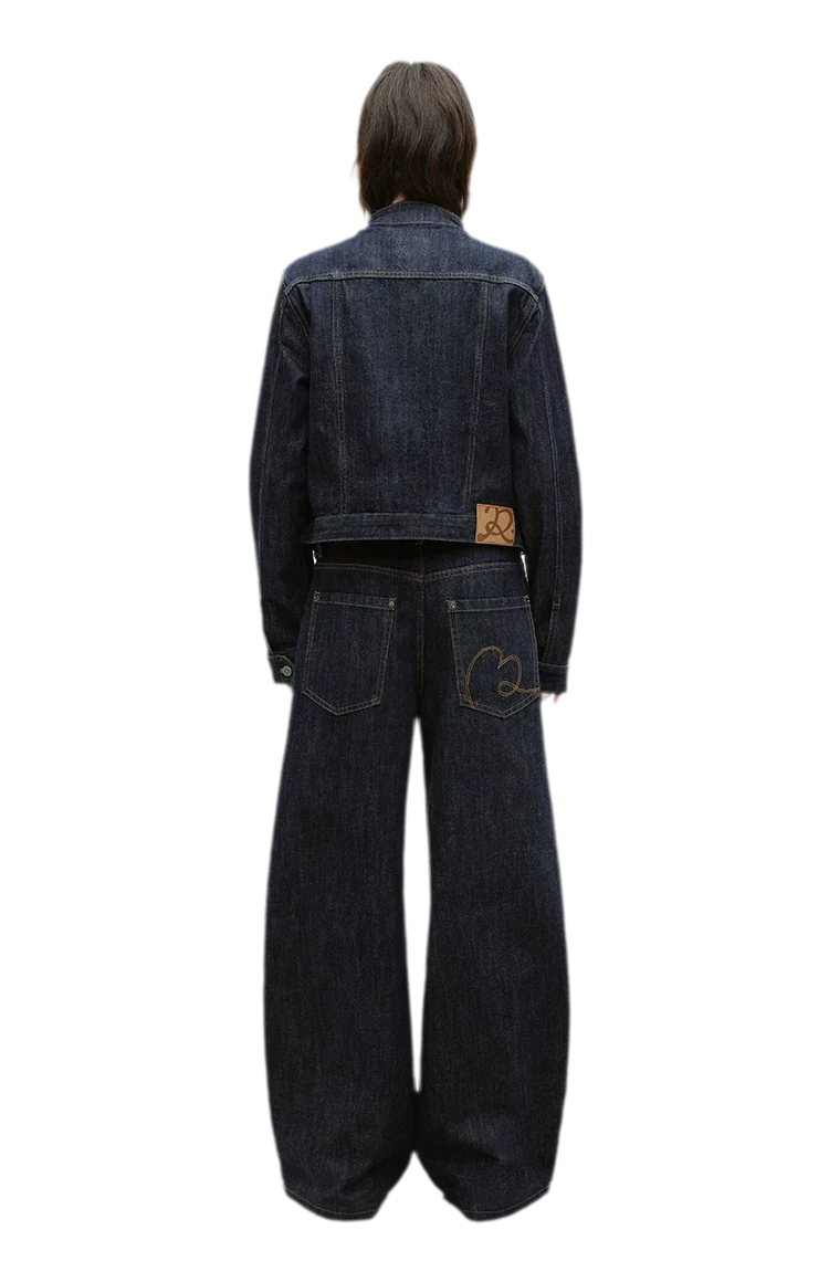 Redline Cropped Raw Denim Jacket