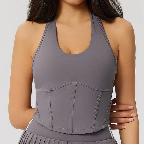 Halter Slim Tummy Control Yoga Fitness Tank Top 