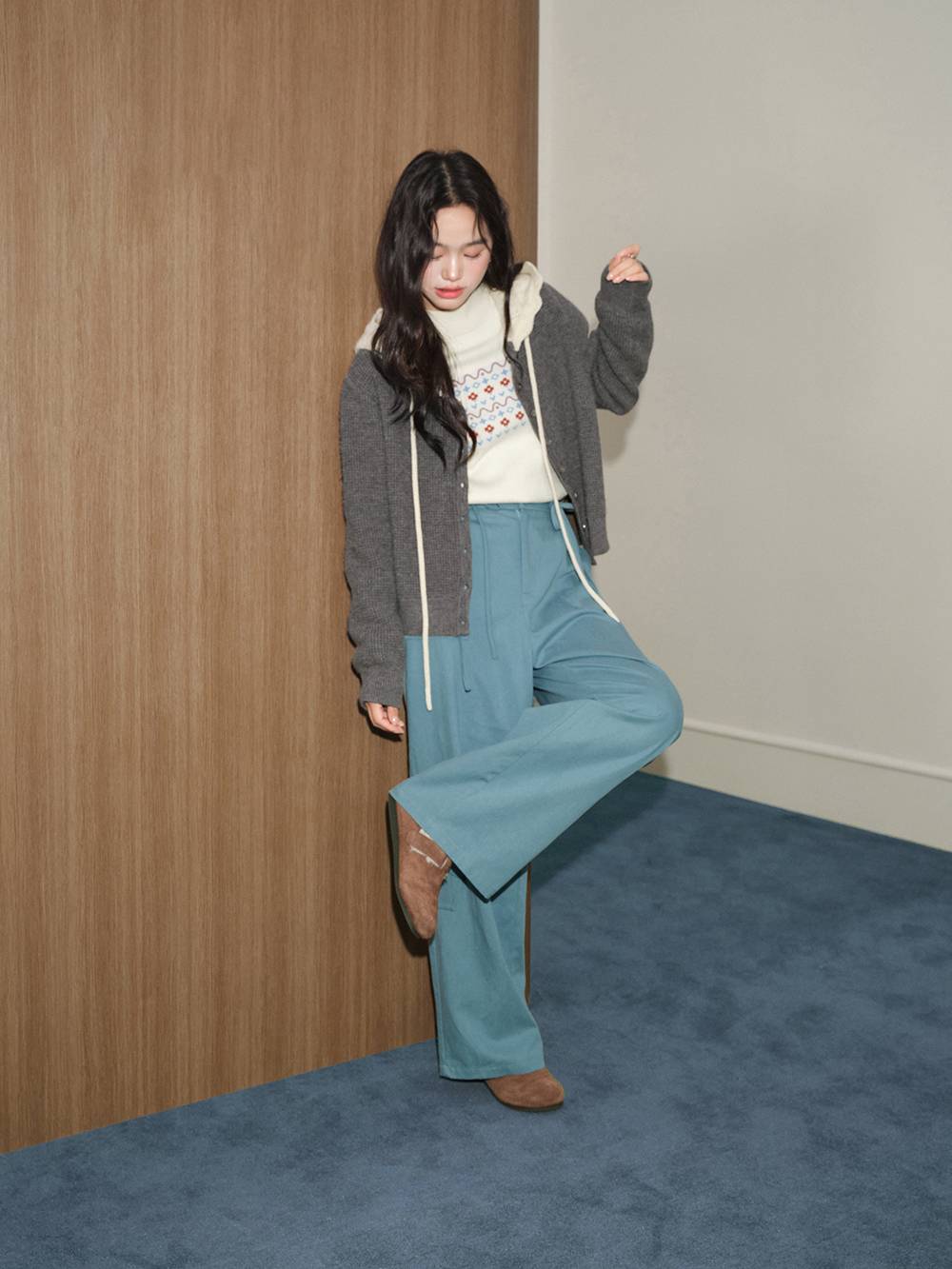 Ribbon Tie Straight Leg Pants