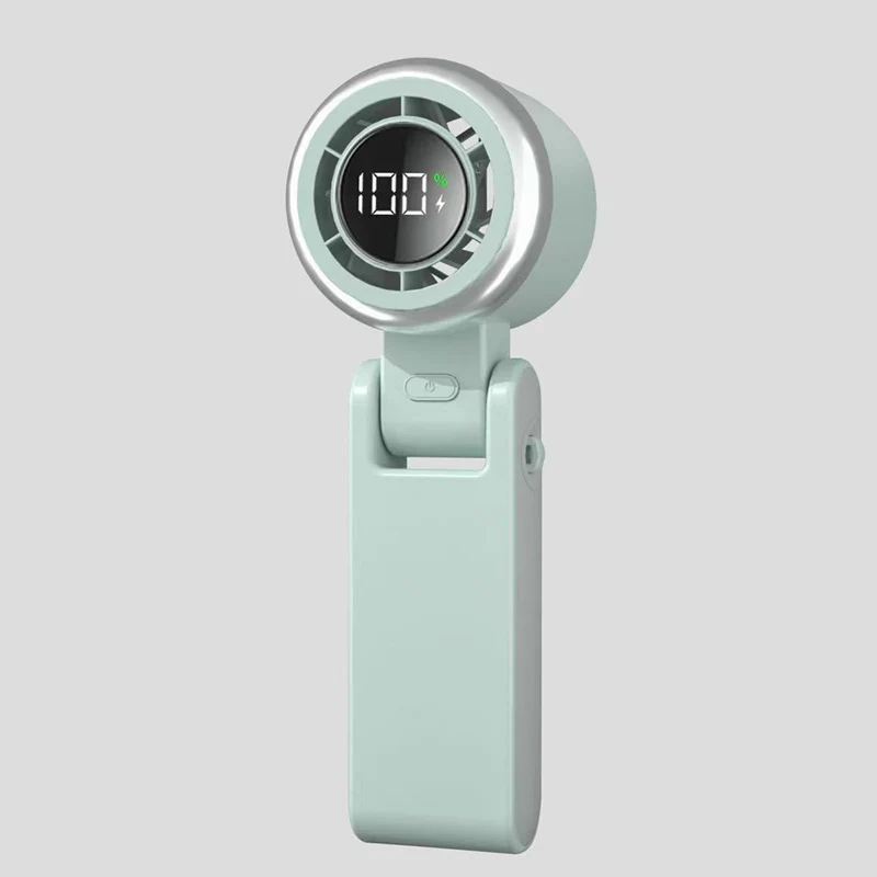 Handheld High-speed Mini Little Fan Foldable Handheld Digital Display Fan