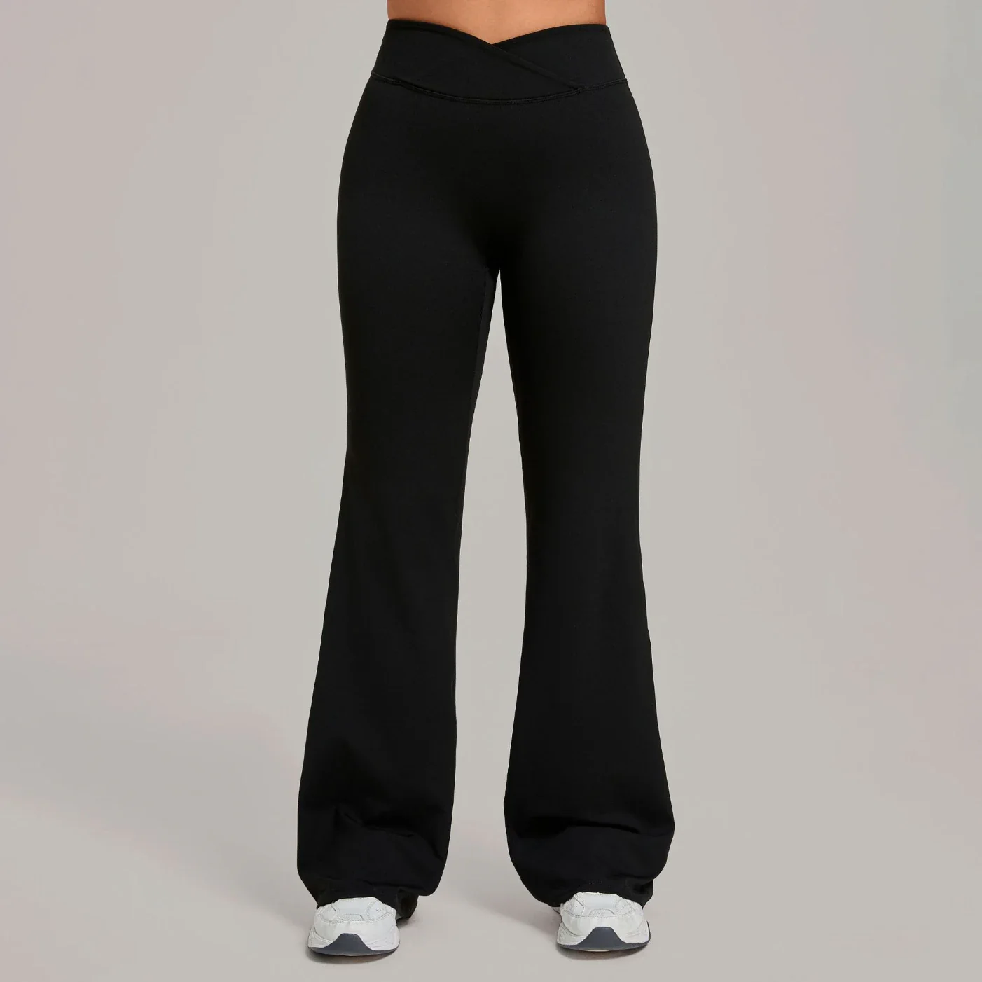 Women's High Waist Crossover Flare Yoga Pants
