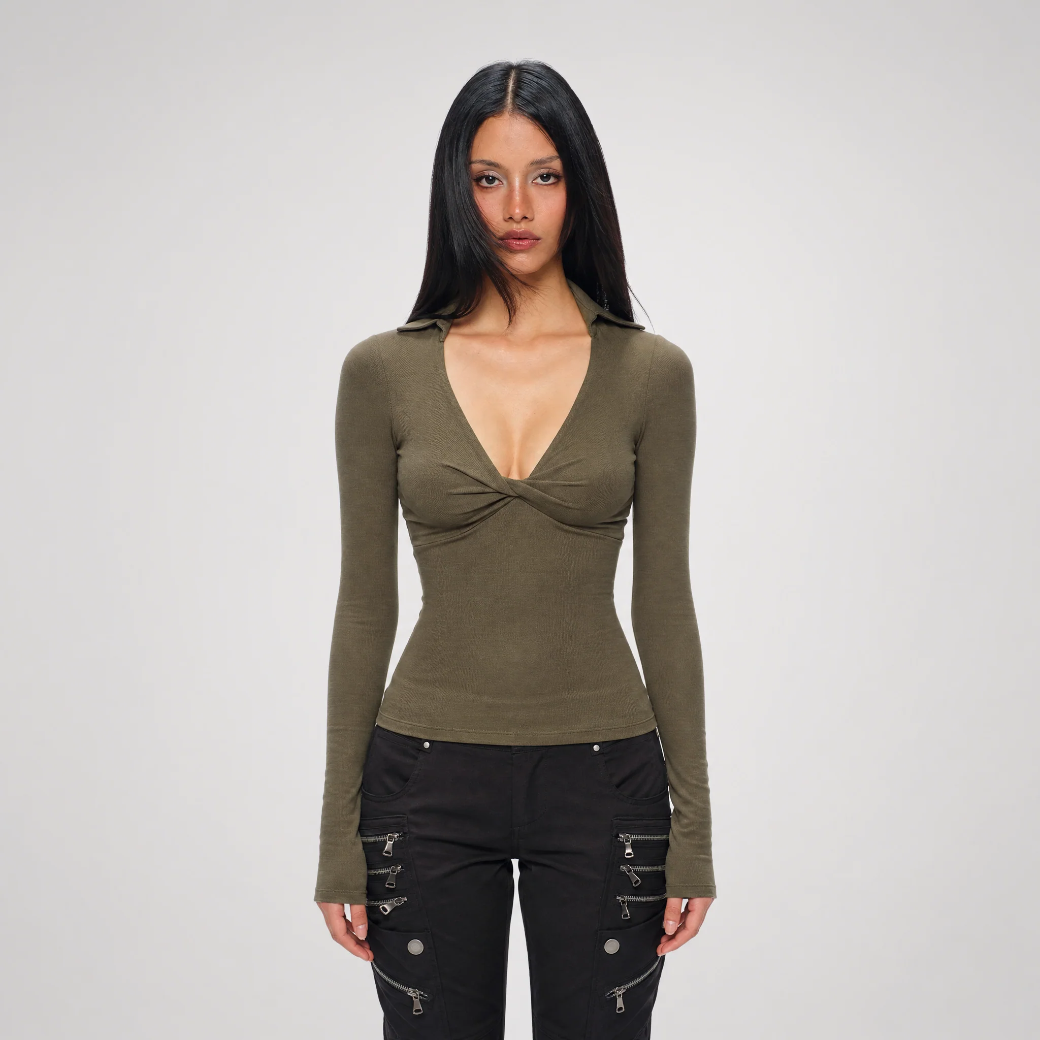 Twisted Knot Slim-Fit Top