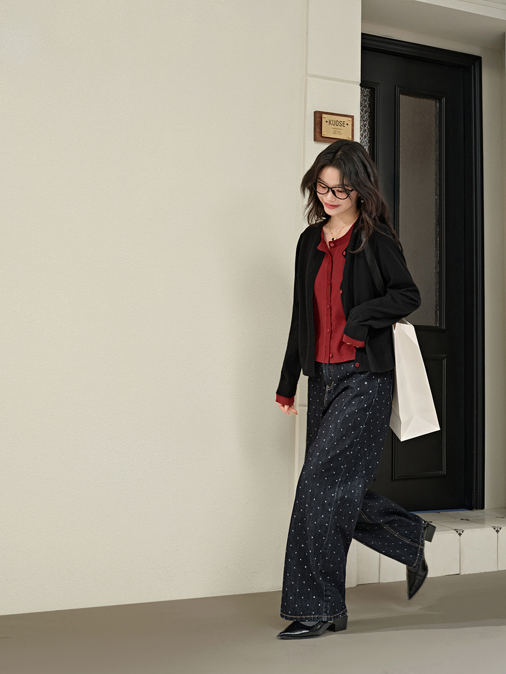 Fake Two-piece Cardigan