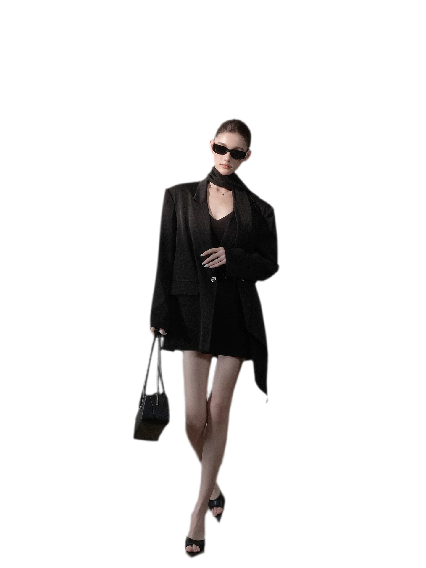 Satin Sash Relaxed Blazer