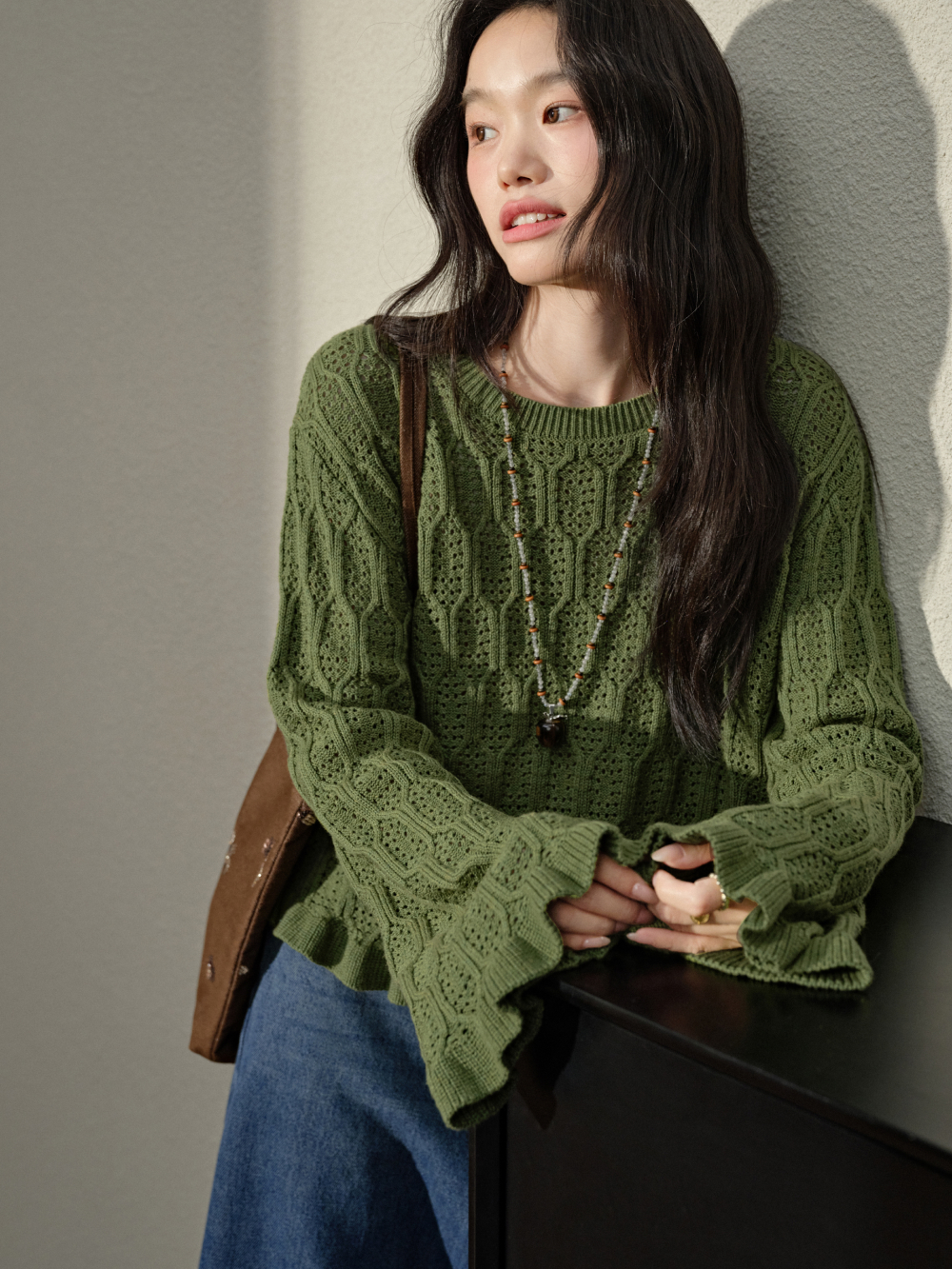 Ruffle Knit Top