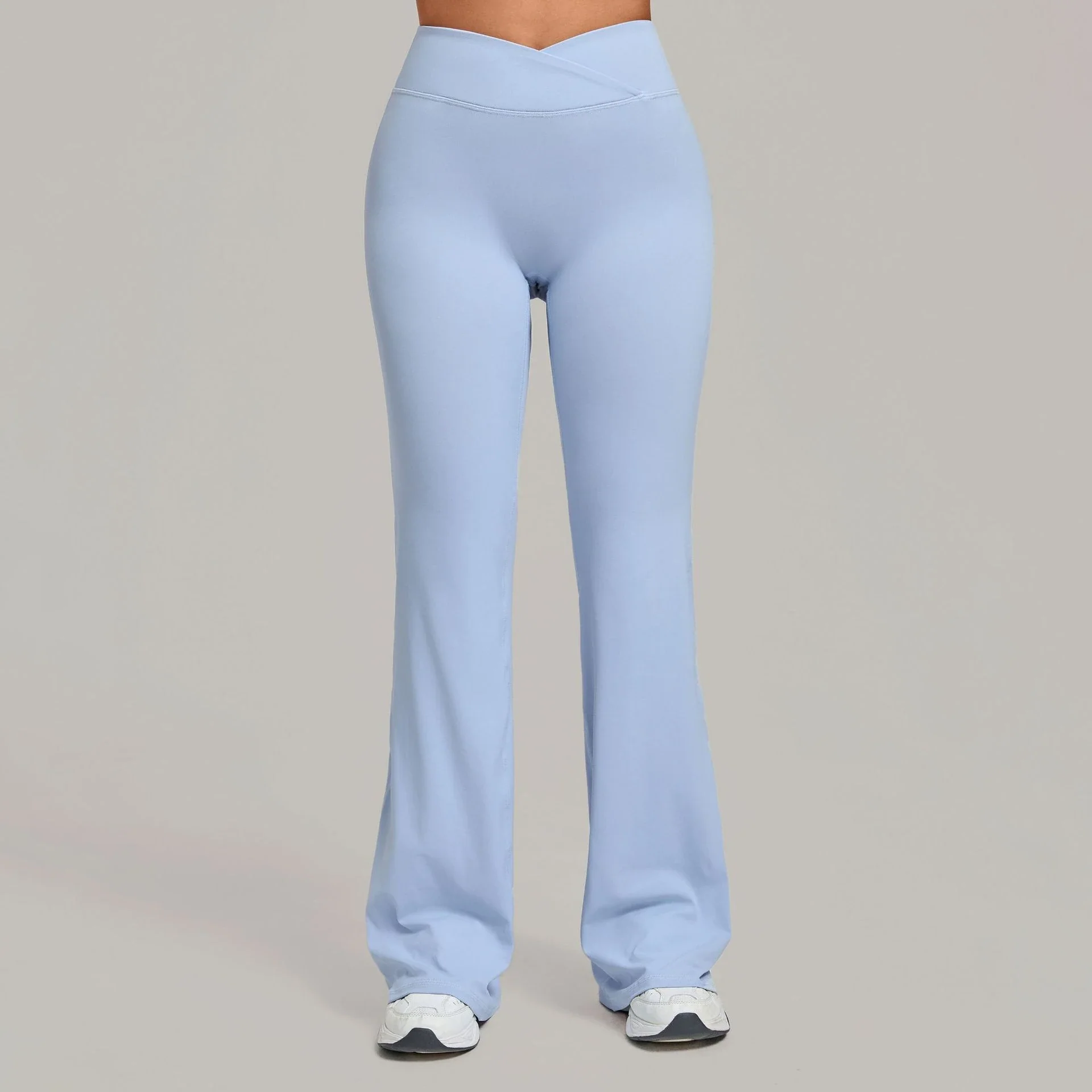Women's High Waist Crossover Flare Yoga Pants