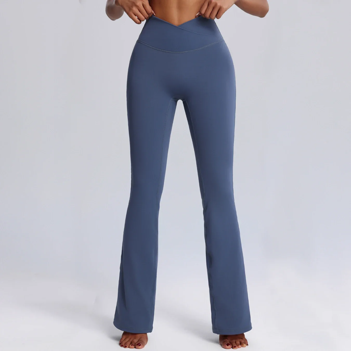 New Cross Waist Yoga Fitness Flared Pants
