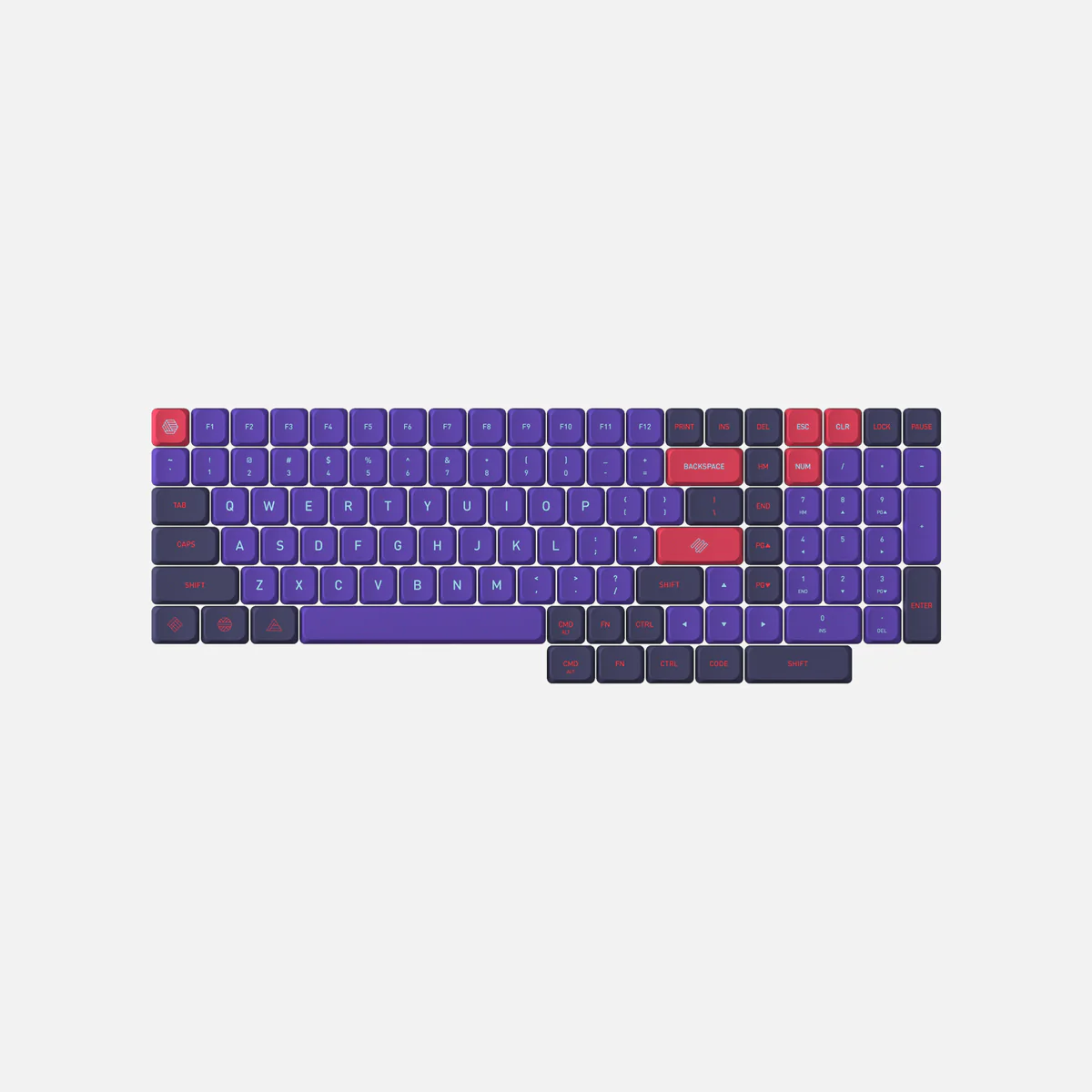 Neon Flux Slim Keycaps