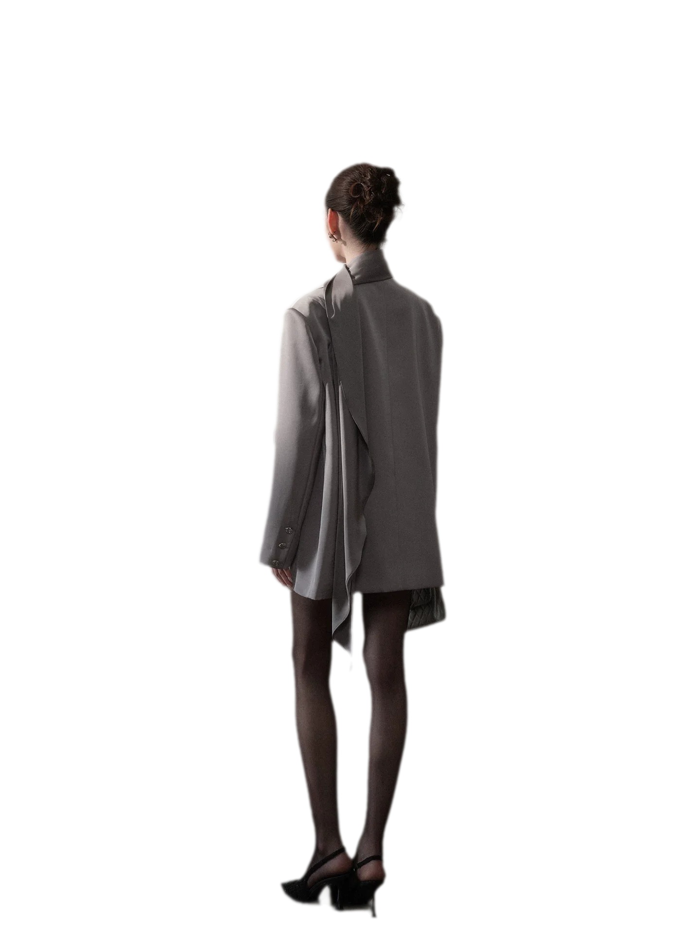 Satin Sash Relaxed Blazer