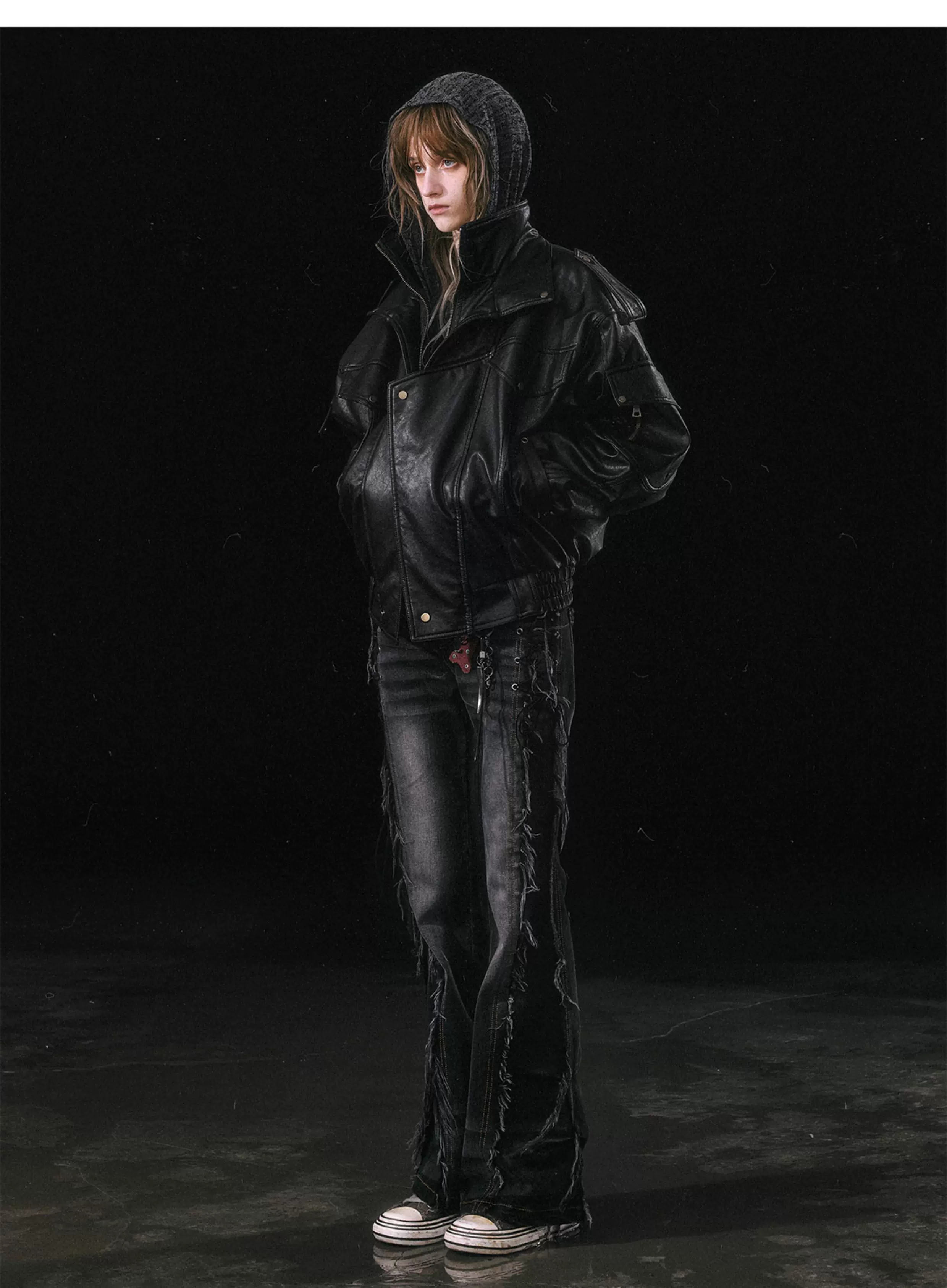 Detachable Fur Collar Flight Jacket