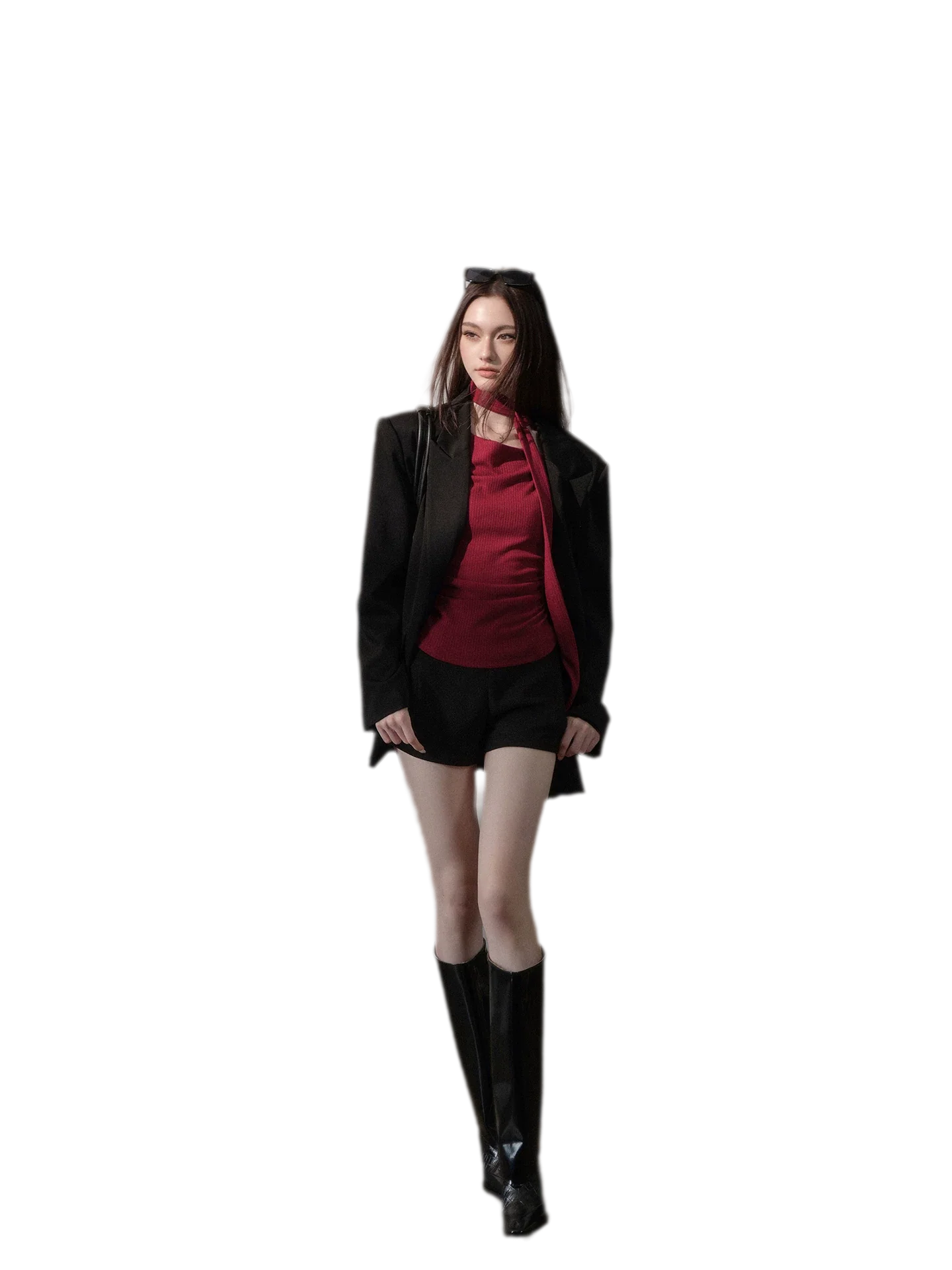 Satin Sash Relaxed Blazer