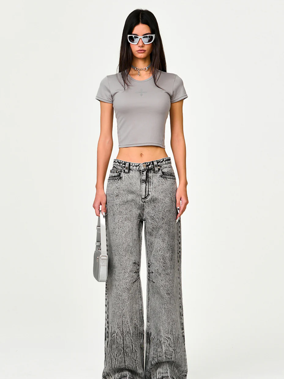 Compass Classic Wide-Leg Jeans
