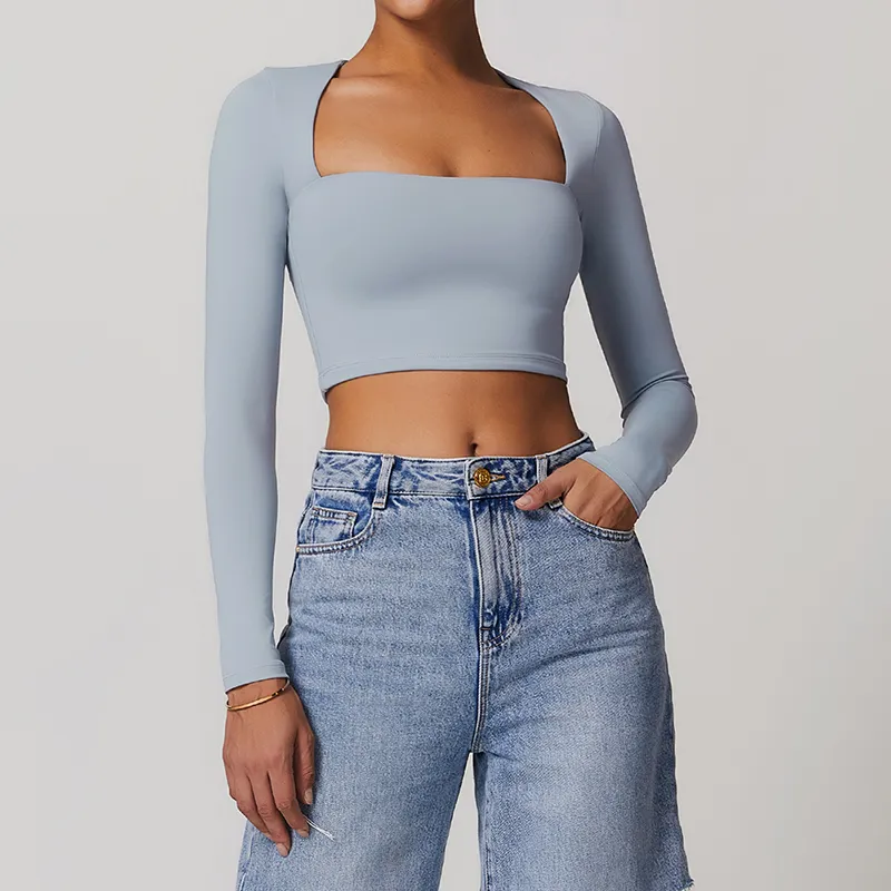 Long Sleeve Yoga Crop Top